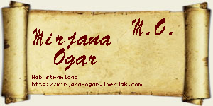 Mirjana Ogar vizit kartica